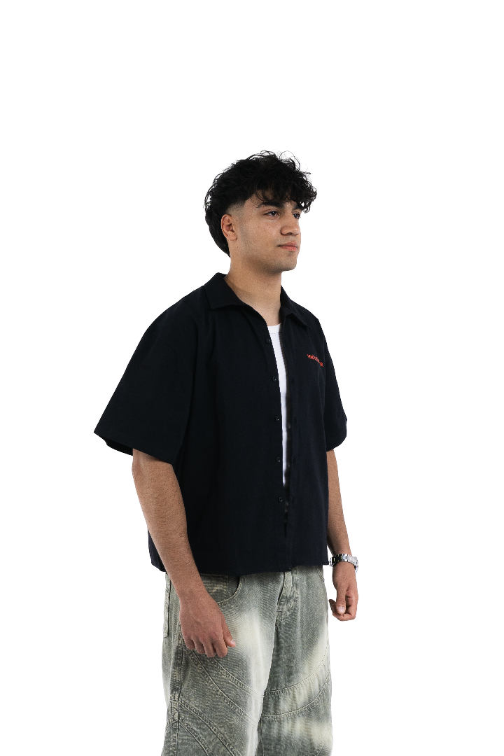 VC-100/ SHORT SLEEVES SHIRT IN BLACK