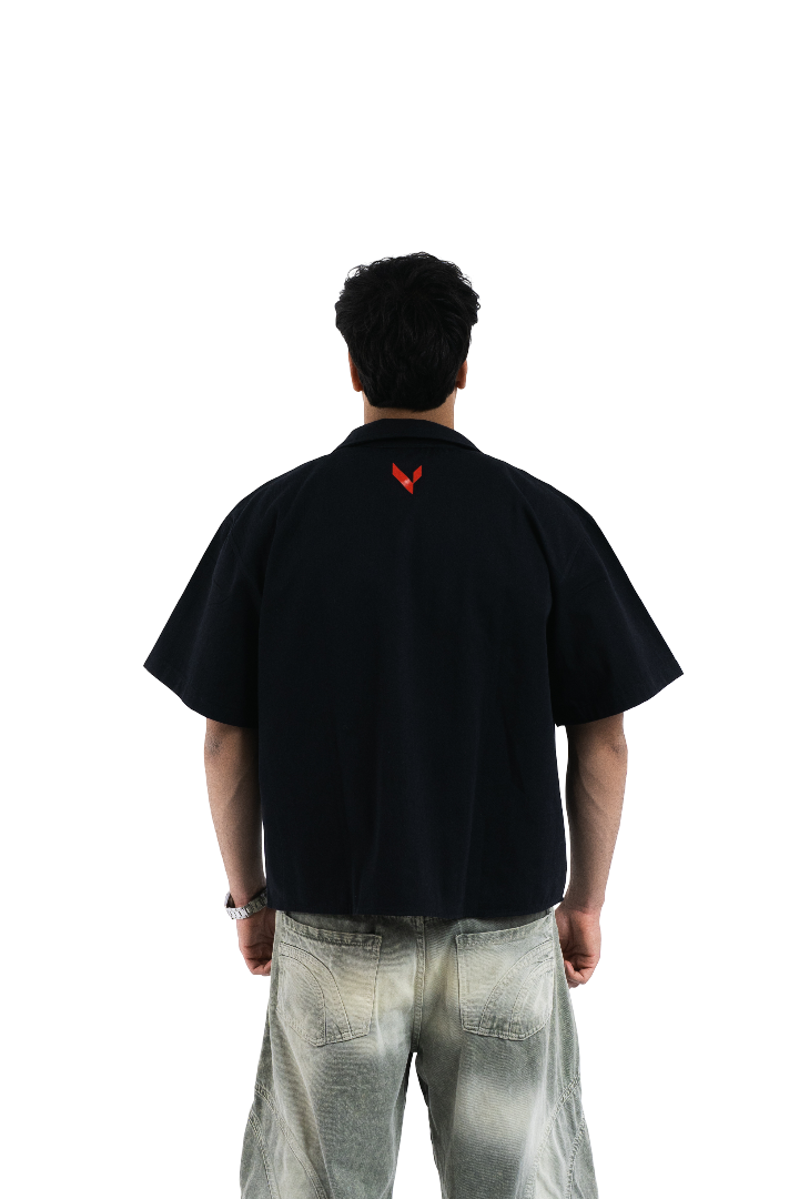 VC-100/ SHORT SLEEVES SHIRT IN BLACK