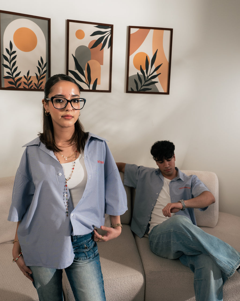 VC-101/ SHORT SLEEVES STRIPED SHIRT